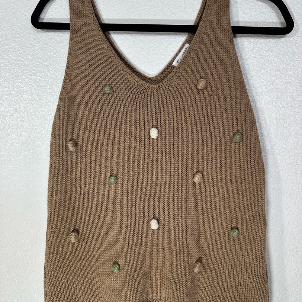 Blu Pepper Tan Knit Top